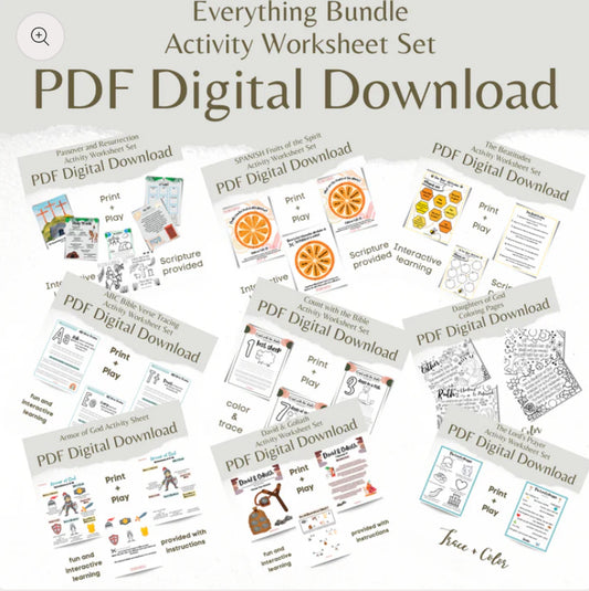 Everything Christian Bundle Activity Worksheet Set