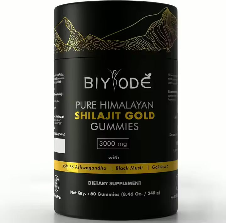 Gomitas de Shilajit del Himalaya (paquete de 60) - Suministro para 2 meses